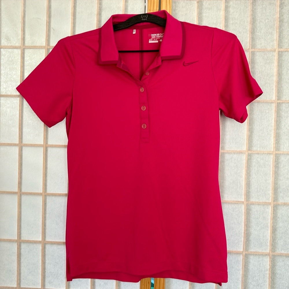 NIKE GOLF TOUR PERFORMANCE PINK POLO SIZE SMALL